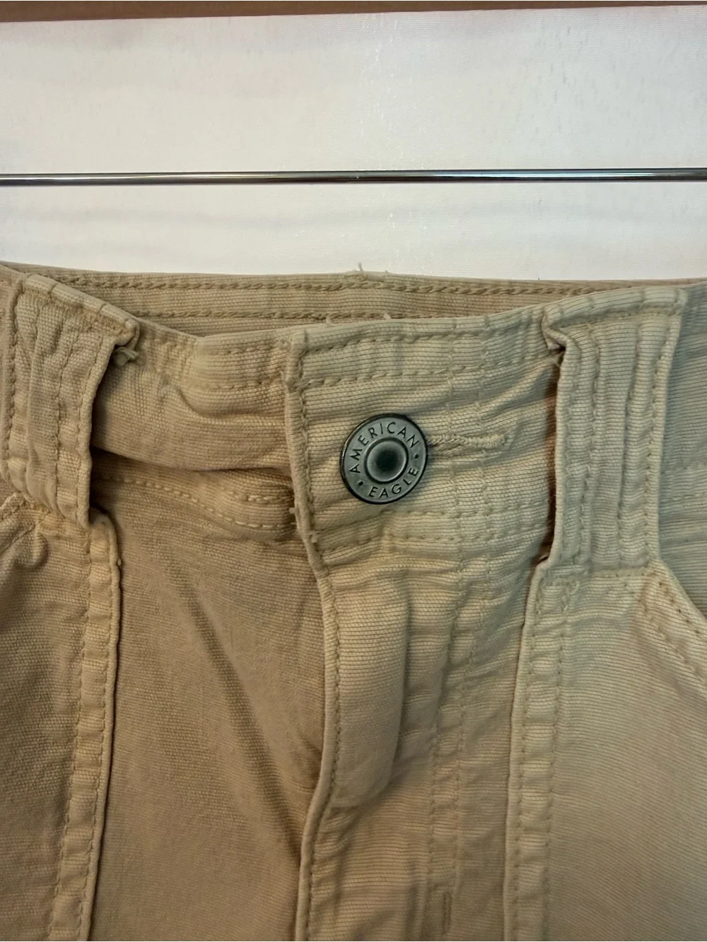 American Eagle Outfitters Stretch Pants in Beige